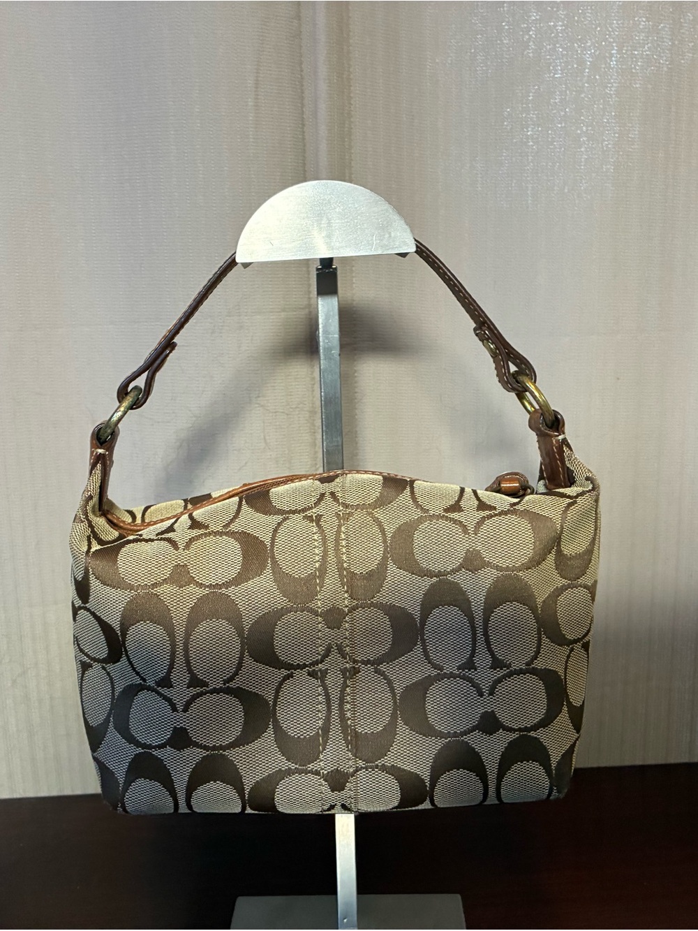 Coach Signature Jacquard Mini Bag with Tassel - Picture 2 of 6